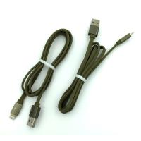 Дата кабель I-015 плетенный плоский Original Lighting 1.0m Green (тех. упаковка)