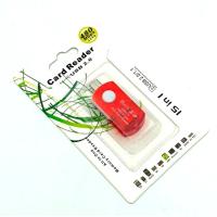 Картридер CR-005 USB + OTG Micro SD Red