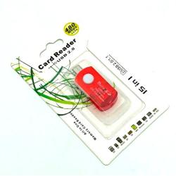 Картридер CR-005 USB + OTG Micro SD Red