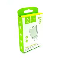 Сетевое ЗУ DENMEN DC02 (5V/2.1A/2USB) White