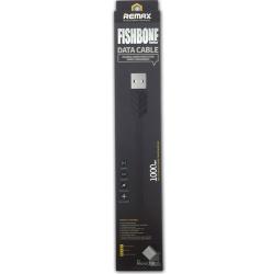 Дата кабель Remax Fishbone micro USB Black