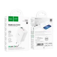 Сетевое ЗУ HOCO C126A PD40W High Power Three Ports (2C1A) Fast Charger White