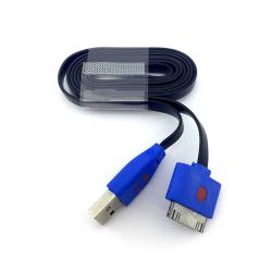 Дата кабель LED SMILE iPhone 4 Black (тех. упаковка)