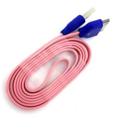 Дата кабель LED SMILE iPhone 4 Pink (тех. упаковка)
