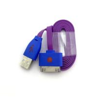 Дата кабель LED SMILE iPhone 4 Violet (тех. упаковка)
