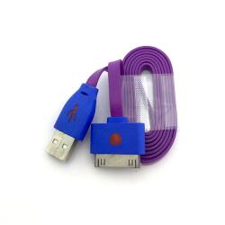 Дата кабель LED SMILE iPhone 4 Violet (тех. упаковка)