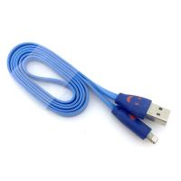 Дата кабель LED SMILE iPhone 5 Blue (тех. упаковка)