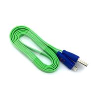 Дата кабель LED SMILE iPhone 5 Green (тех. упаковка)