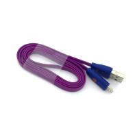 Дата кабель LED SMILE iPhone 5 Violet (тех. упаковка)