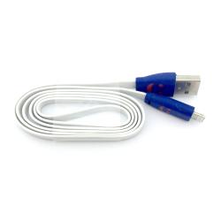 Дата кабель LED SMILE iPhone 5 White (тех. упаковка)