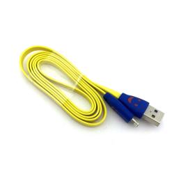 Дата кабель LED SMILE iPhone 5 Yellow (тех. упаковка)