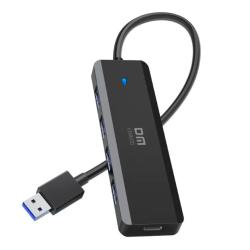 HUB USB3.0 DM CHB070 4 USB Plastic USB-A 20cm Black