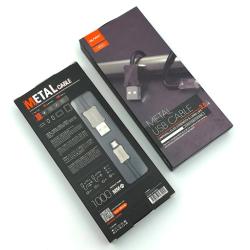 Дата кабель плетенный Sunpin DM-66 Metal USB Cable 3.0A Micro USB 