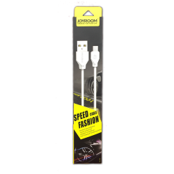 Дата кабель JOYROOM S-L123 Speed Fashion micro USB White