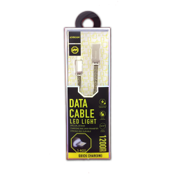 Дата кабель JOYROOM S-M332 Led Light iPhone 5 Black/Gold