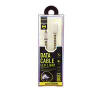 Дата кабель JOYROOM S-M332 Led Light micro USB Black/Gold