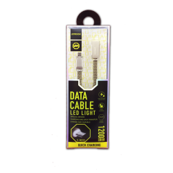 Дата кабель JOYROOM S-M332 Led Light micro USB Black/Gold