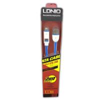 Дата кабель LDNIO LC-82 2in1 micro USB + iPhone 5 Blue