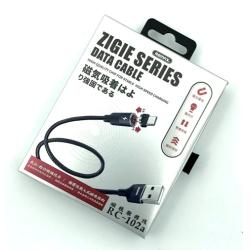 Дата кабель Remax RC-102a Zigie Series Magnet Connection Type C Black
