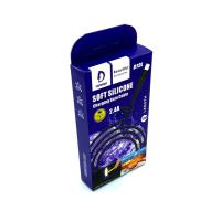 Дата кабель DENMEN D19L Soft Silicone Charging Data Cable Lightning 1m 2.4A Black