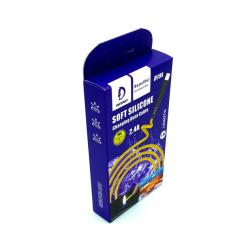 Дата кабель DENMEN D19L Soft Silicone Charging Data Cable Lightning 1m 2.4A Yellow