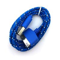 Дата кабель NYLON iPhone 4 Blue (тех. упаковка)
