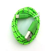 Дата кабель NYLON iPhone 5 Green (тех. упаковка)