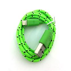 Дата кабель NYLON iPhone 5 Green (тех. упаковка)