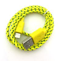 Дата кабель NYLON iPhone 5 Yellow (тех. упаковка)