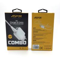 Сетевое ЗУ ASPOR A829 + кабель Micro USB (5V/2.4A/2USB)