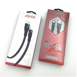 Дата кабель ASPOR A113 Type C 2.4A 1.2M Black
