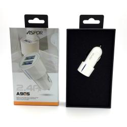 Автомобильное ЗУ ASPOR A905 (5V/2.4A/2USB) White