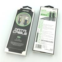 Дата кабель ASPOR A156 Lighting 2.4A 1.2M Black_Gold