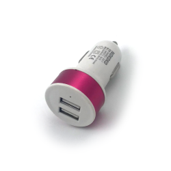 Автомобильное ЗУ KO-7 (5V/2.1A/2USB) Pink (тех. упаковка)