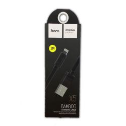 Дата кабель HOCO X5 Bamboo iPhone 5 Black