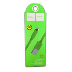 Дата кабель HOCO X5 Bamboo iPhone 5 Green
