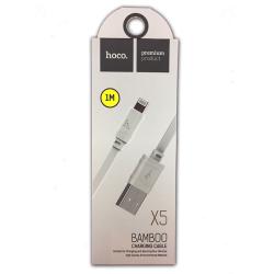 Дата кабель HOCO X5 Bamboo iPhone 5 White