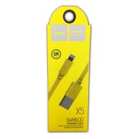 Дата кабель HOCO X5 Bamboo iPhone 5 Yellow