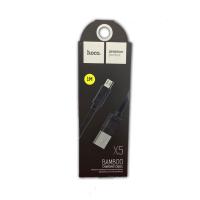 Дата кабель HOCO X5 Bamboo Micro USB Black