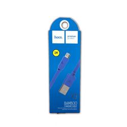 Дата кабель HOCO X5 Bamboo Micro USB Blue