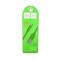 Дата кабель HOCO X5 Bamboo Micro USB Green