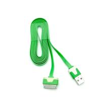 Дата кабель FLAT iPhone 4 2m Green (тех. упаковка)