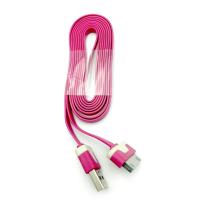 Дата кабель FLAT iPhone 4 2m Hot Pink (тех. упаковка)