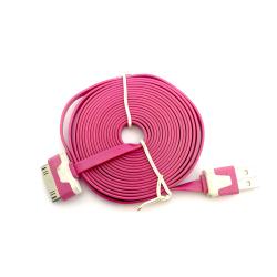 Дата кабель FLAT iPhone 4 2m Pink (тех. упаковка)