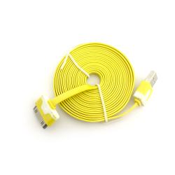 Дата кабель FLAT iPhone 4 2m Yellow (тех. упаковка)