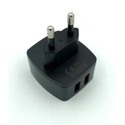 Сетевое ЗУ EMY MY-227  with out cable Black (5V/2.4A/2USB)