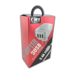Сетевое ЗУ EMY MY-265 (5V/3.4A/3USB)