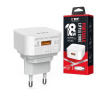 Сетевое ЗУ EMY MY-A302Q + cable micro USB (5-12V/3A/1USB Qualcomm 3.0)