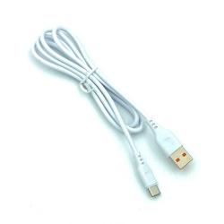 Дата кабель силиконовый DENMEN D01T 2.4A Type C White