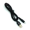 Дата кабель плетенный DENMEN D02V 2.4A Micro USB Black